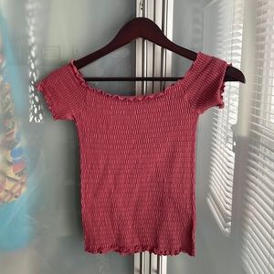 Rose free people stretchy shirt